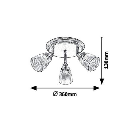 Rabalux 5016 - Luce Spot MARTHA 3xE14/40W/230V