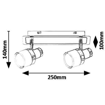 Rabalux - Faretto LED HAROLD 2xLED/5W/230V IP44