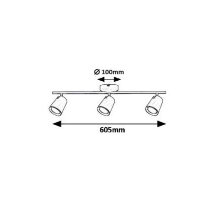 Rabalux 5047 - Luce Spot a LED SOLANGE 3xLED/6W/230V