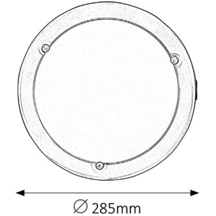 Rabalux - Plafoniera 1xE27/60W/230V diametro 28,5 cm