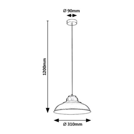 Rabalux - Lampadario su corda 1xE27/60W/230V