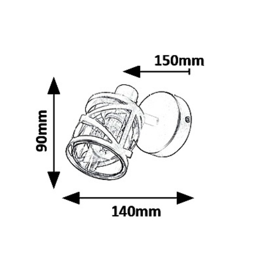Rabalux 5335 - Luce Spot da parete OBERON 1xE14/40W/230V
