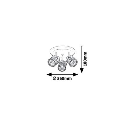 Rabalux 5336 - Luce Spot OBERON 3xE14/40W/230V