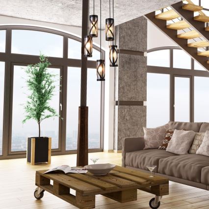 Rabalux  - Lampadario a sospensione con filo OBERON 5xE14/40W/230V