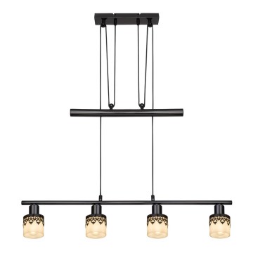 Rabalux 5345 - Lampadario a sospensione con filo LACEY 4xE14/40W/230V