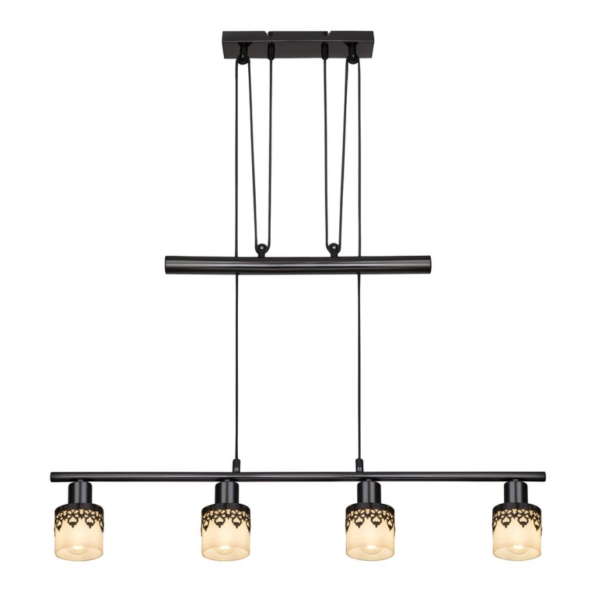 Rabalux 5345 - Lampadario a sospensione con filo LACEY 4xE14/40W/230V