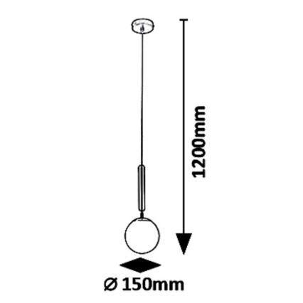 Rabalux - Lampadario a sospensione con filo 1xE14/9W/230V