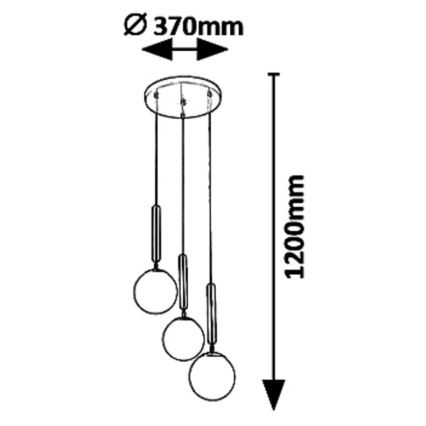 Rabalux - Lampadario a sospensione con filo DIVINA 3xE14/9W/230V