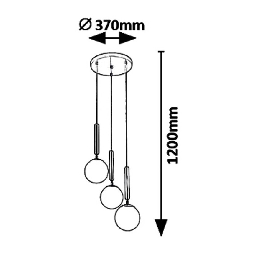 Rabalux - Lampadario a sospensione con filo DIVINA 3xE14/9W/230V