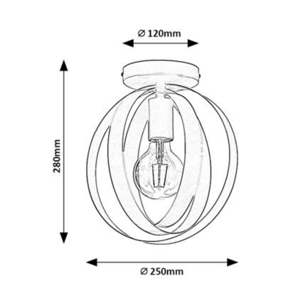 Rabalux - Plafoniera 1xE27/40W/230V Ø 25 cm