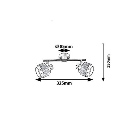 Rabalux 5380 - Faretto BASIL 2xE14/40W/230V