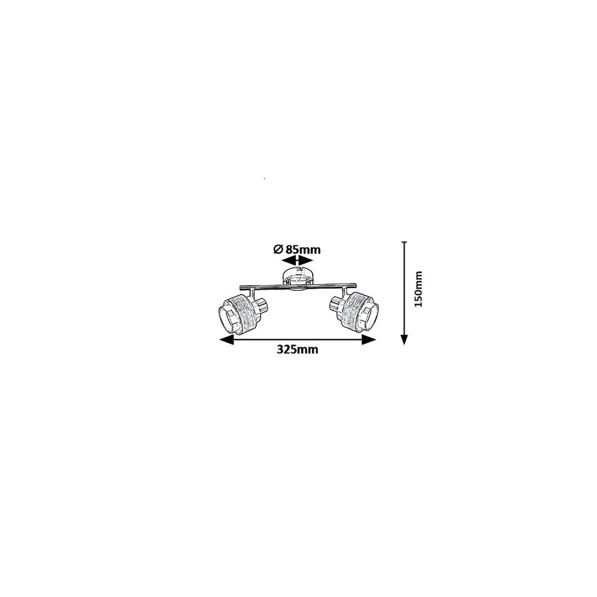 Rabalux 5380 - Faretto BASIL 2xE14/40W/230V