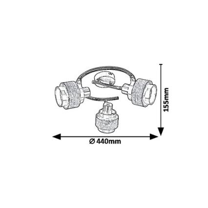 Rabalux 5381 - Faretto BASIL 3xE14/40W/230V