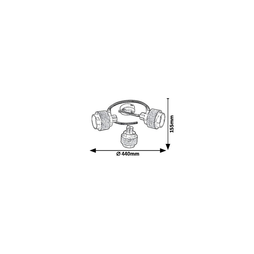 Rabalux 5381 - Faretto BASIL 3xE14/40W/230V