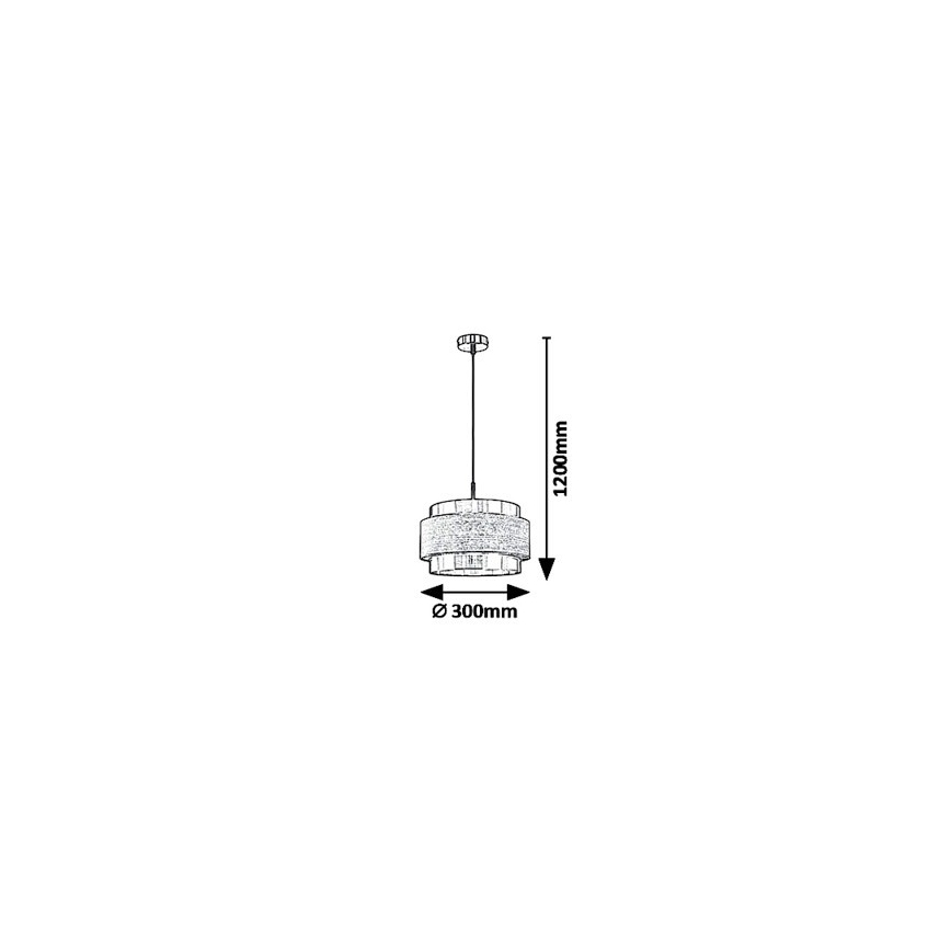 Rabalux 5383 - Lampadario a sospensione con filo BASIL 1xE27/40W/230V