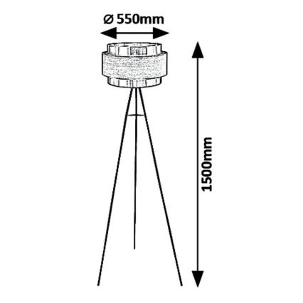 Rabalux 5385 - Lampada da terra BASIL 1xE27/40W/230V