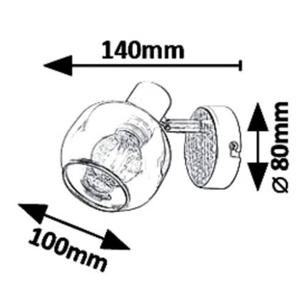 Rabalux 5397 - Luce Spot da parete SALAZAR 1xE14/40W/230V