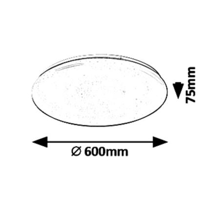 Plafoniera LED dimmerabile LED/60W/230V + telecomando