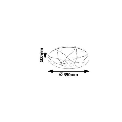 Rabalux - Plafoniera dimmerabile da soffitto LED/24W/230V Wi-Fi 3000-6500K + telecomando diam. 39 cm