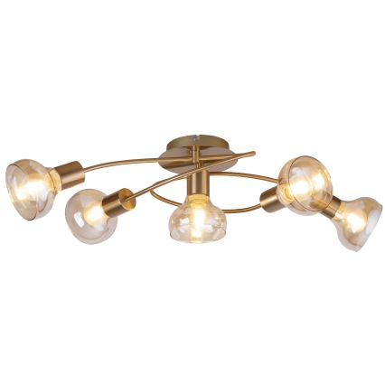 Rabalux - Lampadario fisso 5xE14/40W/230V oro