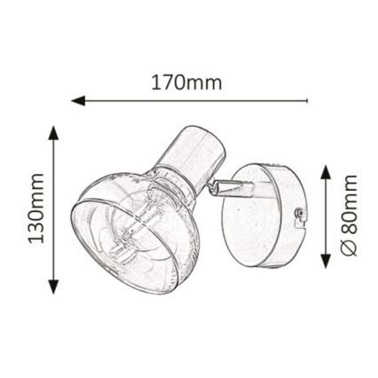 Rabalux - Applique 1xE14/40W/230V cromo lucido
