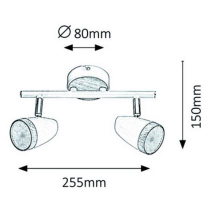 Rabalux 5565 - Faretto LED KAREN 2xLED/4W/230V