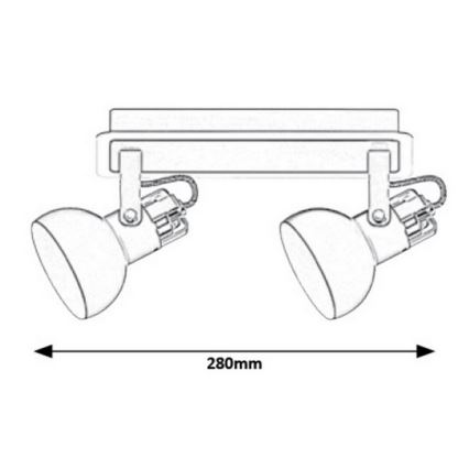 Rabalux - Faretto da soffitto 2xGU10/35W/230V