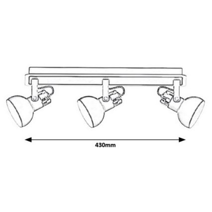 Rabalux - Faretto da soffitto 3xGU10/35W/230V