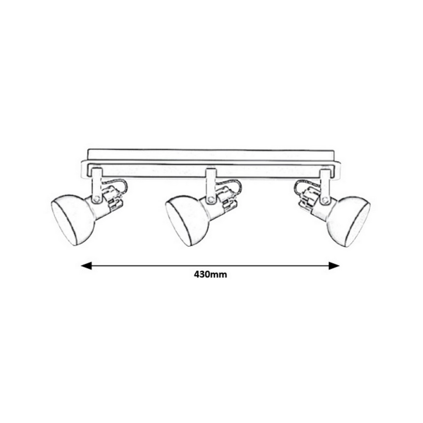 Rabalux - Faretto da soffitto 3xGU10/35W/230V