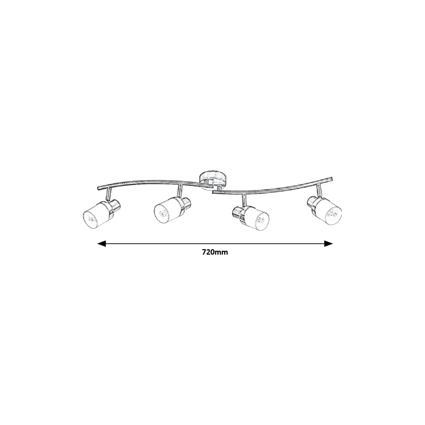 Rabalux - Luce Spot da soffitto 4xE14/40W/230V