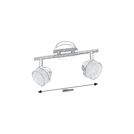 Rabalux - Luce Spot a LED da soffitto 2xLED/5W/230V