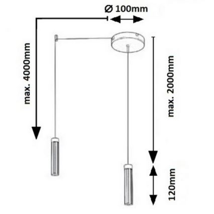 Rabalux - Lampadario LED a sospensione con filo LED/14W/230V