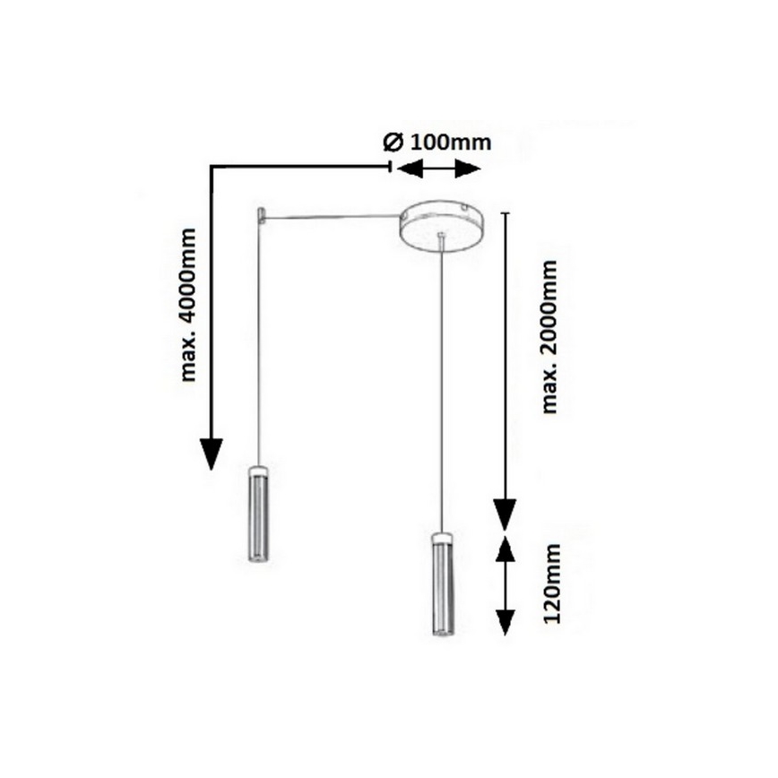 Rabalux - Lampadario LED a sospensione con filo LED/14W/230V