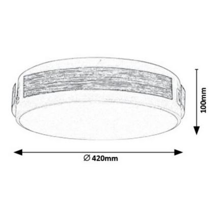 Rabalux - Plafoniera LED dimmerabile LED/24W/230V