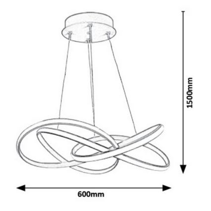 Rabalux - Lampadario LED a sospensione con filo LED/40W/230V