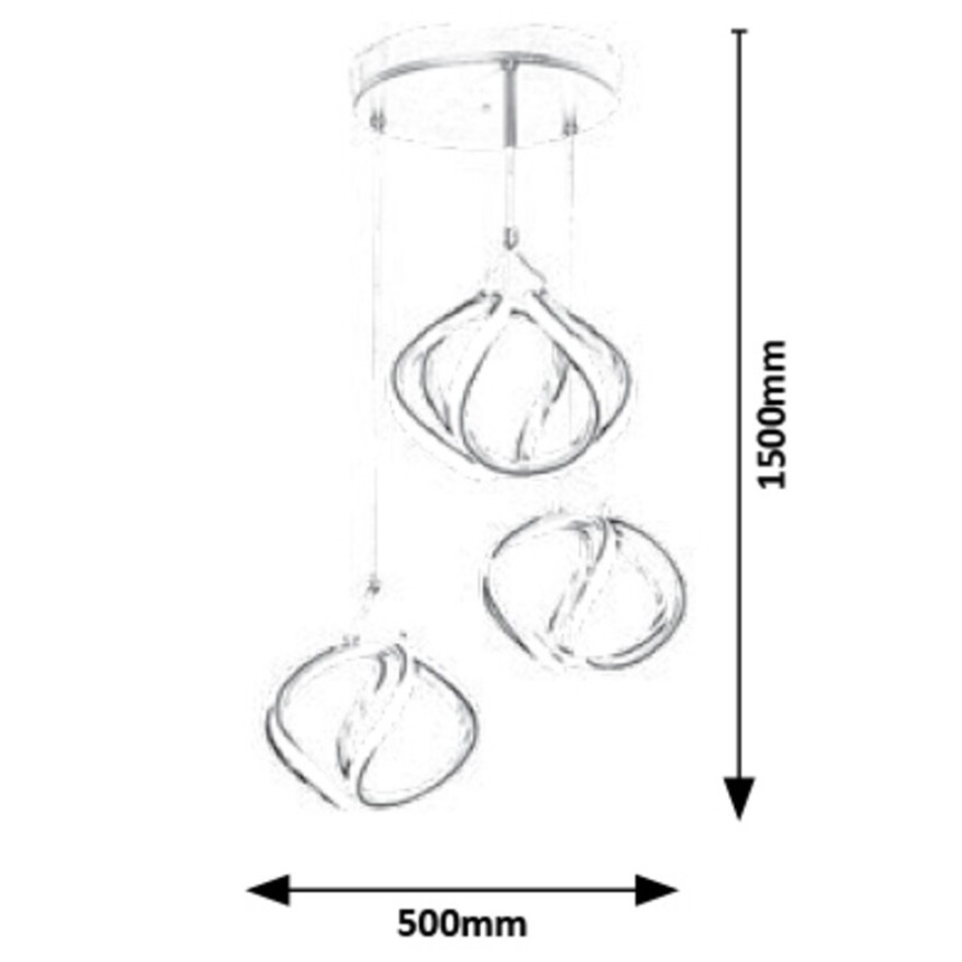 Rabalux - Lampadario LED a sospensione con filo LED/50W/230V