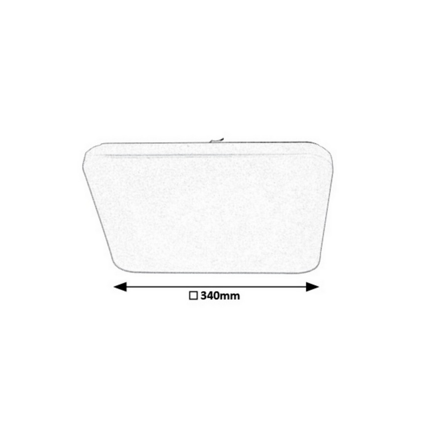 Rabalux - Plafoniera LED dimmerabile 16W/230V 34x34 cm con telecomando
