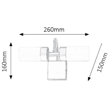 Rabalux - Illuminazione a LED per specchi da bagno 2xLED/4W/230V IP44