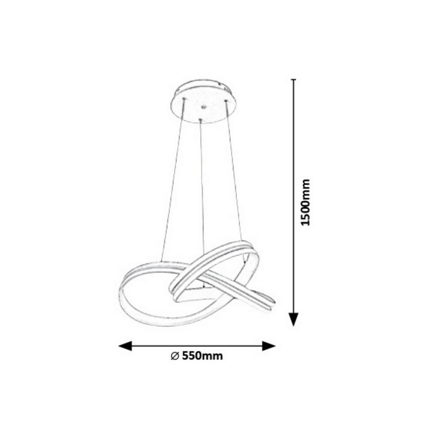 Rabalux - Lampadario LED a sospensione con filo LED/60W/230V