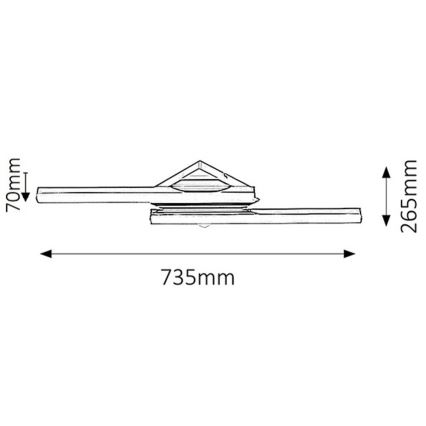 Rabalux - LED Applique da bagno 2xLED/12W