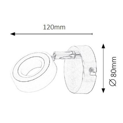 Rabalux - Faretto LED da parete 1xLED/4,5W/230V