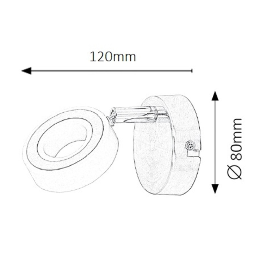 Rabalux - Faretto LED da parete 1xLED/4,5W/230V