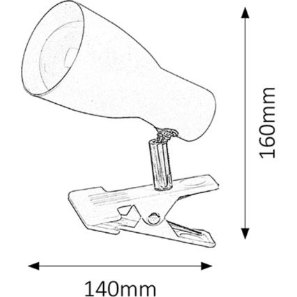 Rabalux - Faretto con morsetto 1xE27/20W/230V