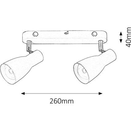 Rabalux - Faretto 2xE27/20W/230V
