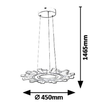 Rabalux 6210 - Lampadario LED a sospensione con filo FELICITY LED/30W/230V