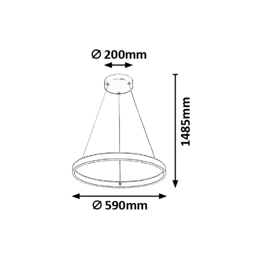 Rabalux - Lampadario LED a sospensione con filo LED/36W/230V + Telecomando