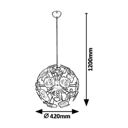 Rabalux 6390 - Lampadario a sospensione per bambini BIRDY 3xE14/40W/230V