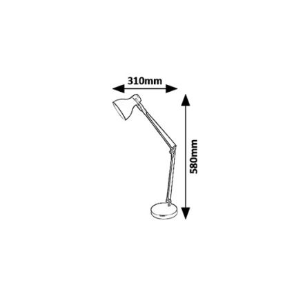 Rabalux 6408 - Lampada da tavolo CARTER 1xE14/11W/230V