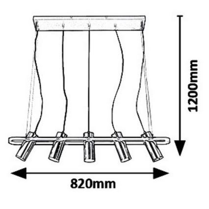 Rabalux - Lampadario LED a sospensione con filo RAVEN LED/25W/230V
