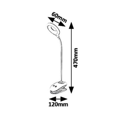 Rabalux 6448 - Lampada LED dimmerabile con clip HARRIS LED/4W